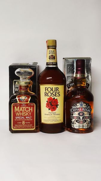 Match, Four Roses, Chivas Regal, Scoth Whisky  - Asta Wine and Spirit for Christmas - Associazione Nazionale - Case d'Asta italiane