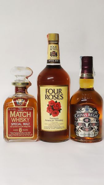 Match, Four Roses, Chivas Regal, Scoth Whisky  - Asta Wine and Spirit for Christmas - Associazione Nazionale - Case d'Asta italiane