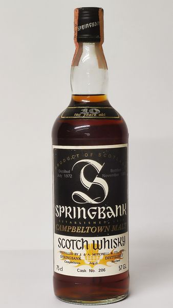 Springbank 10 Years Old 1972, Campbeltown Malt Scotch Whisky  - Asta Wine and Spirit for Christmas - Associazione Nazionale - Case d'Asta italiane
