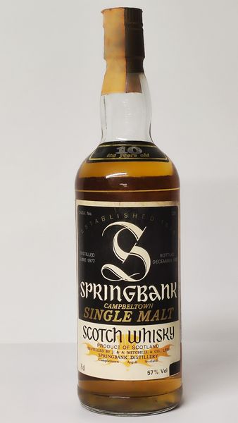 Springbank 10 Years Old 1977, Campbeltown Single Malt Scotch Whisky  - Asta Wine and Spirit for Christmas - Associazione Nazionale - Case d'Asta italiane