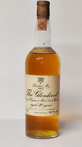 The Glenlivet 20 Years Old 1965, Highland Malt Scotch Whisky  - Asta Wine and Spirit for Christmas - Associazione Nazionale - Case d'Asta italiane