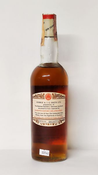 The Glenlivet Baretto 20 Years Old, Unblended All Malt Scotch Whisky  - Asta Wine and Spirit for Christmas - Associazione Nazionale - Case d'Asta italiane