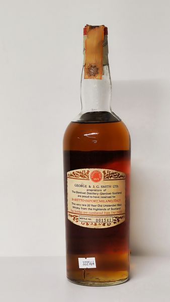 The Glenlivet Baretto 20 Years Old, Unblended All Malt Scotch Whisky  - Asta Wine and Spirit for Christmas - Associazione Nazionale - Case d'Asta italiane