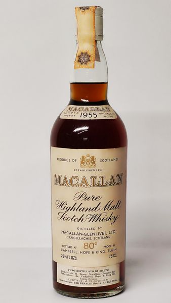 The Macallan 15 Years Old 1955, Pure Highland Malt Scotch Whisky  - Asta Wine and Spirit for Christmas - Associazione Nazionale - Case d'Asta italiane