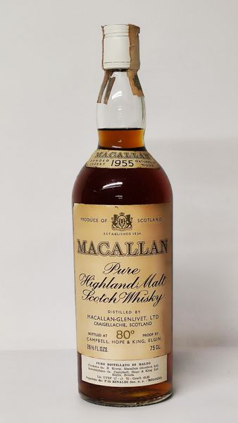 The Macallan 1955, Pure Highland Malt Scotch Whisky  - Asta Wine and Spirit for Christmas - Associazione Nazionale - Case d'Asta italiane