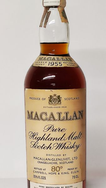 The Macallan 1955, Pure Highland Malt Scotch Whisky  - Asta Wine and Spirit for Christmas - Associazione Nazionale - Case d'Asta italiane