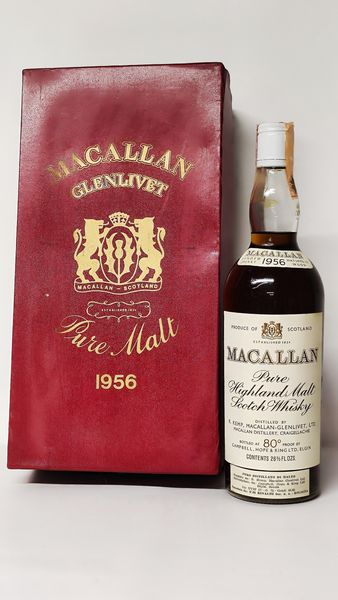The Macallan 1956, Pure Highland Malt Scotch Whisky  - Asta Wine and Spirit for Christmas - Associazione Nazionale - Case d'Asta italiane