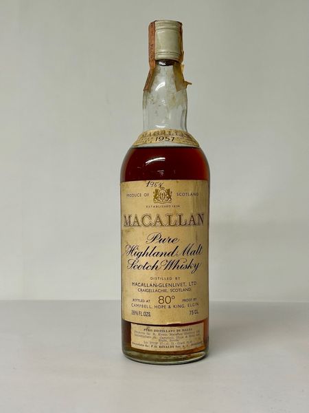The Macallan 1957, Pure Highland Malt Scotch Whisky  - Asta Wine and Spirit for Christmas - Associazione Nazionale - Case d'Asta italiane