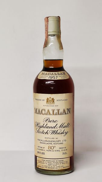 The Macallan 1957, Pure Highland Malt Scotch Whisky  - Asta Wine and Spirit for Christmas - Associazione Nazionale - Case d'Asta italiane