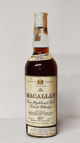 The Macallan 1958, Pure Highland Malt Scotch Whisky  - Asta Wine and Spirit for Christmas - Associazione Nazionale - Case d'Asta italiane