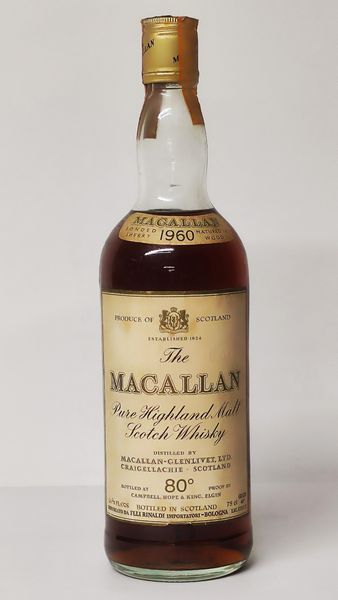 The Macallan 1960, Pure Highland Malt Scotch Whisky  - Asta Wine and Spirit for Christmas - Associazione Nazionale - Case d'Asta italiane