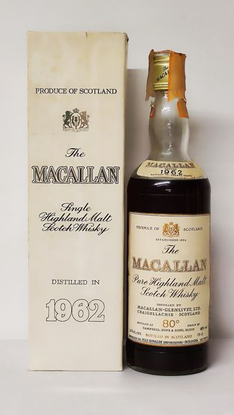 The Macallan 1962, Pure Highland Malt Scotch Whisky  - Asta Wine and Spirit for Christmas - Associazione Nazionale - Case d'Asta italiane