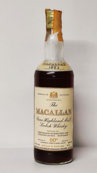 The Macallan 1962, Pure Highland Malt Scotch Whisky  - Asta Wine and Spirit for Christmas - Associazione Nazionale - Case d'Asta italiane