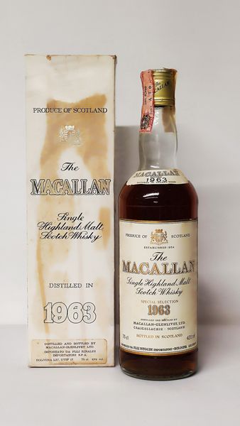 The Macallan 1963, Pure Highland Malt Scotch Whisky  - Asta Wine and Spirit for Christmas - Associazione Nazionale - Case d'Asta italiane