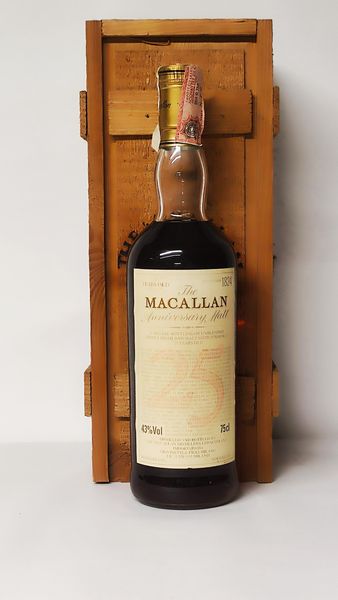 The Macallan Anniversary 25 Years Old 1965, Single Highland Malt Scotch Whisky  - Asta Wine and Spirit for Christmas - Associazione Nazionale - Case d'Asta italiane