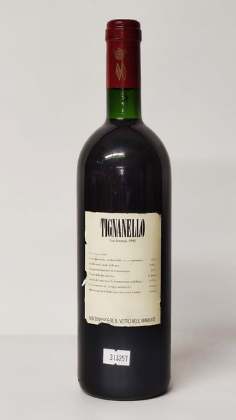 Antinori, Tignanello 1990  - Asta Wine and Spirit for Christmas - Associazione Nazionale - Case d'Asta italiane