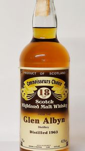 Glen Albyn Connoisseurs 18 Years Old 1963, Scotch Highland Malt Whisky  - Asta Wine and Spirit for Christmas - Associazione Nazionale - Case d'Asta italiane