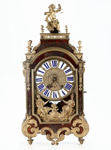 Pendola da tavolo con decori di gusto boulle, J.Mornand a Paris, XIX secolo  - Asta Antiquariato - Associazione Nazionale - Case d'Asta italiane