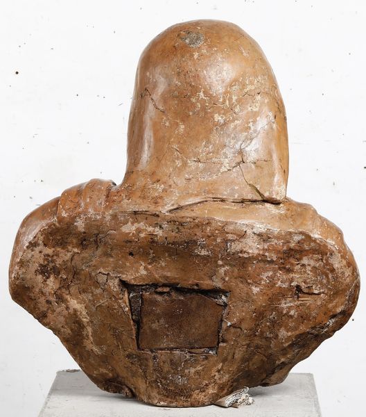 Busto di filosofo (Socrate ?). Arte rinascimentale, probabilmente Napoli, XVI secolo  - Asta Scultura e Oggetti d'Arte - Associazione Nazionale - Case d'Asta italiane