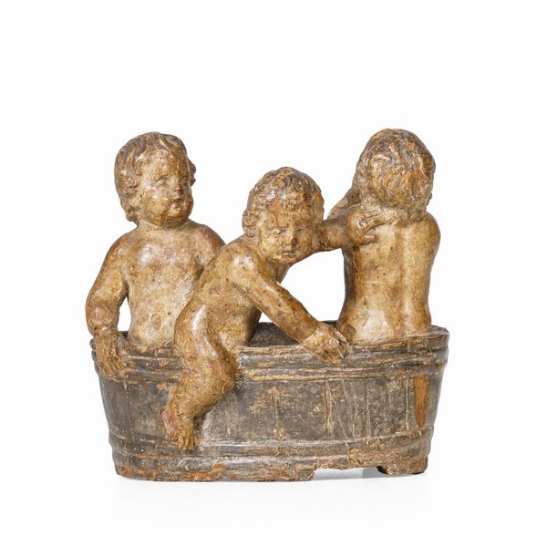 I tre bambini miracolati da San Nicola. Arte barocca del XVII-XVIII secolo  - Asta Scultura e Oggetti d'Arte - Associazione Nazionale - Case d'Asta italiane