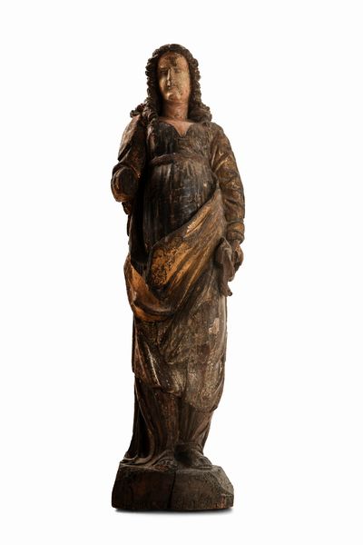 Arte tardo rinascimentale, probabilmente Francia, XVI-XVII secolo Madonna  - Asta Scultura e Oggetti d'Arte - Associazione Nazionale - Case d'Asta italiane