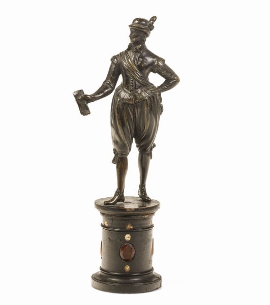 Barth�lemy Prieur, ambito di, XVII secolo Gentiluomo con guanto  - Asta Scultura e Oggetti d'Arte - Associazione Nazionale - Case d'Asta italiane