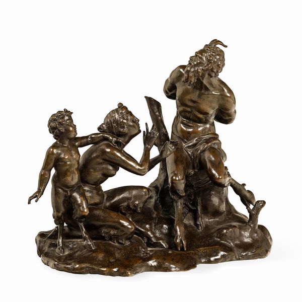 Pan e Siringa. Bronzo fuso e cesellato, Francia (?) probabile XVII secolo  - Asta Scultura e Oggetti d'Arte - Associazione Nazionale - Case d'Asta italiane