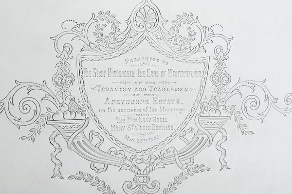 Vassoio. Sheffield 1891, argentiere SFAJF entro scudo (non identificato)  - Asta Argenti da Collezione | XX secolo - Associazione Nazionale - Case d'Asta italiane