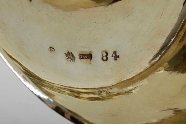 Kovsh imperiale in argento dorato e niellato. Bolli di Mosca per lanno 1798 e bolli francesi di importazione  - Asta Argenti da Collezione | XX secolo - Associazione Nazionale - Case d'Asta italiane