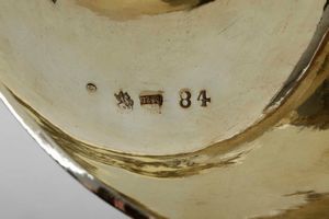 Kovsh imperiale in argento dorato e niellato. Bolli di Mosca per lanno 1798 e bolli francesi di importazione  - Asta Argenti da Collezione | XX secolo - Associazione Nazionale - Case d'Asta italiane