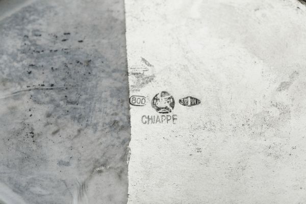 Servito da t e caff. Argenteria artistica italiana, marchio con fascio littorio in uso dal 1935 al 1945, argentiere Messulam, Milano per gioielleria Chiappe, Genova  - Asta Argenti da Collezione | XX secolo - Associazione Nazionale - Case d'Asta italiane