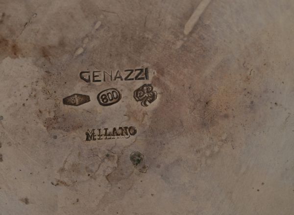 Eros Genazzi : Vaso. Argenteria milanese del XX secolo, marchio con fascio littorio in uso dal 1935 al 1945, argentiere Luigi Genazzi  - Asta Argenti da Collezione | XX secolo - Associazione Nazionale - Case d'Asta italiane