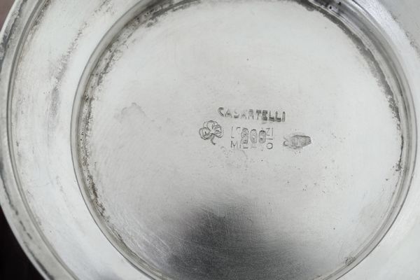 Servizio art dec. Argenteria artistica milanese del XX secolo, marchio con fascio littorio in uso dal 1935 al 1945. Argentiere Luigi Genazzi  - Asta Argenti da Collezione | XX secolo - Associazione Nazionale - Case d'Asta italiane