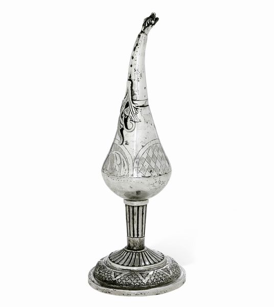 Spargi profumo cerimoniale. Arte ebraica inizi XX secolo. Marchio Argentiere PTF. Tripoli. Libia  - Asta Argenti da Collezione | XX secolo - Associazione Nazionale - Case d'Asta italiane