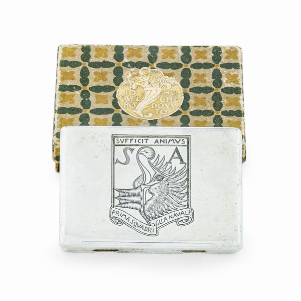 Scatola. Maestro orafo Mario Buccellati per Gabriele D'Annunzio. Milano 1920-1930 circa  - Asta Argenti da Collezione | XX secolo - Associazione Nazionale - Case d'Asta italiane