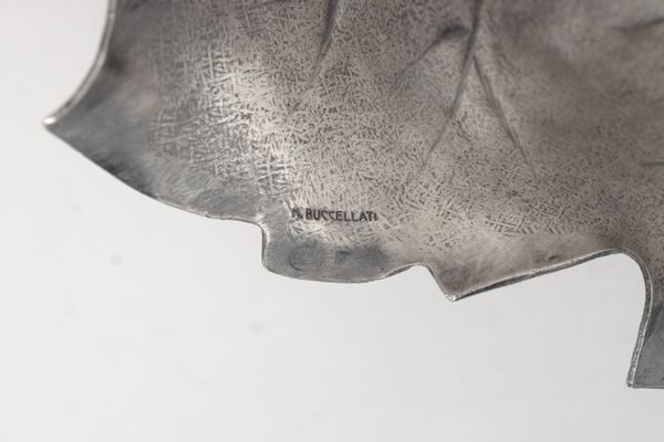Centrotavola a forma di foglia. Maison Gianmaria Buccellati, Italia XX-XXI secolo  - Asta Argenti da Collezione | XX secolo - Associazione Nazionale - Case d'Asta italiane