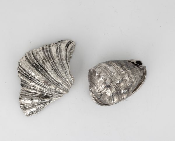 Lotto di due conchiglie rivestite in argento, etichetta a scudo Mario Buccellati, Italia XX-XXI secolo  - Asta Argenti da Collezione | XX secolo - Associazione Nazionale - Case d'Asta italiane