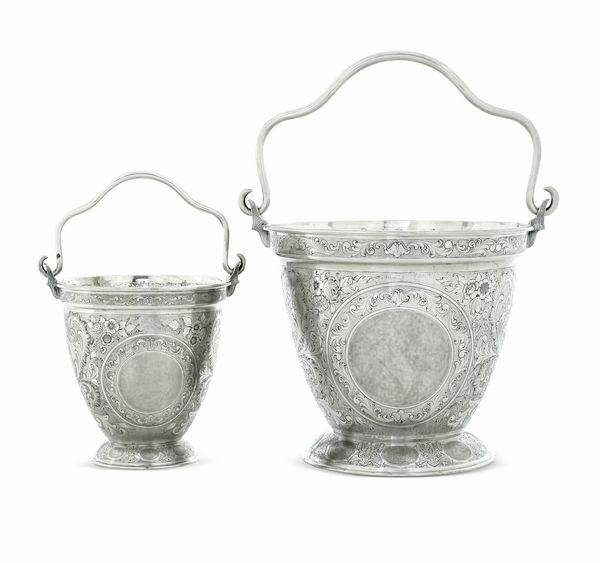 Portaghiaccio e portachampagne. Argenteria milanese del XX secolo, argentiere Ilario Pradella per Fasano Torino  - Asta Argenti da Collezione | XX secolo - Associazione Nazionale - Case d'Asta italiane