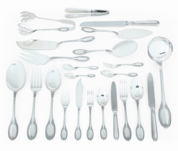 Servizio di posate. Argenteria italiana del XX secolo, argentiere Clementi, Bologna  - Asta Argenti da Collezione | XX secolo - Associazione Nazionale - Case d'Asta italiane