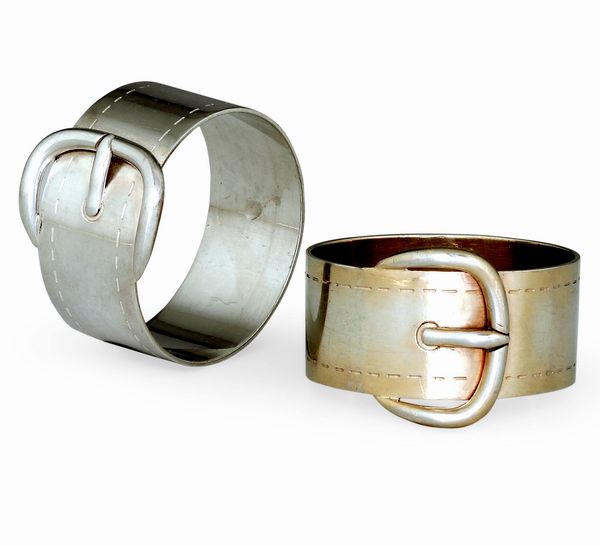 Coppia di portatovaglioli. Firmati Herm�s. Parigi Anni '60  - Asta Argenti da Collezione | XX secolo - Associazione Nazionale - Case d'Asta italiane