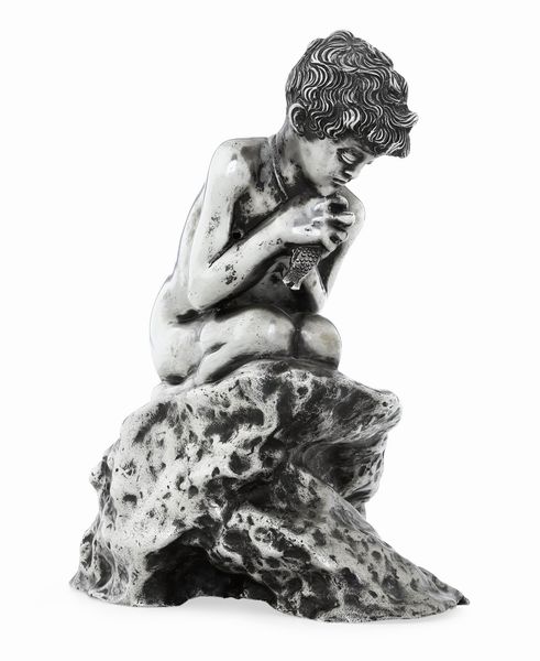 A firma Gemito. Napoli XIX-XX secolo Pescatorello  - Asta Argenti da Collezione | XX secolo - Associazione Nazionale - Case d'Asta italiane