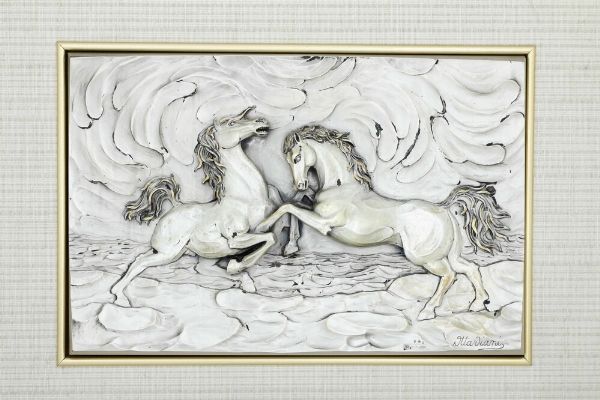 'Il preludio' rilievo in argento firmato Ottaviani. Italia XXI secolo<BR>  - Asta Argenti da Collezione | XX secolo - Associazione Nazionale - Case d'Asta italiane