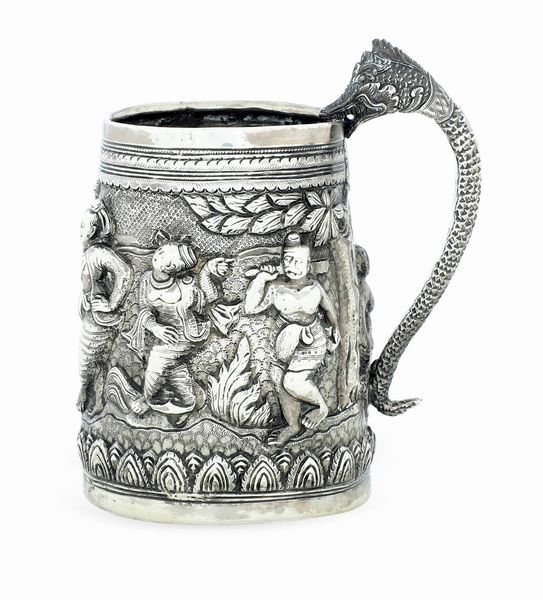 Boccale. Birmania XIX-XX secolo  - Asta Argenti da Collezione | XX secolo - Associazione Nazionale - Case d'Asta italiane