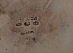 Eros Genazzi : Vaso. Argenteria milanese del XX secolo, marchio con fascio littorio in uso dal 1935 al 1945, argentiere Luigi Genazzi  - Asta Argenti da Collezione | XX secolo - Associazione Nazionale - Case d'Asta italiane