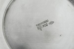 Servizio art dec. Argenteria artistica milanese del XX secolo, marchio con fascio littorio in uso dal 1935 al 1945. Argentiere Luigi Genazzi  - Asta Argenti da Collezione | XX secolo - Associazione Nazionale - Case d'Asta italiane