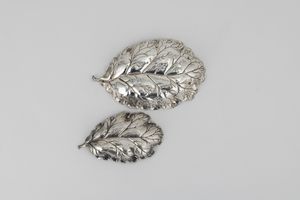 Due foglie. Maison Gianmaria Buccellati, argentiere Clementi Bologna, Italia XX-XXI secolo  - Asta Argenti da Collezione | XX secolo - Associazione Nazionale - Case d'Asta italiane