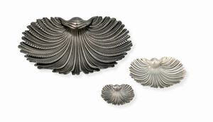 Gruppo di tre conchiglie. Maison Gianmaria Buccellati, argentiere Clementi Bologna, Italia XX-XXI secolo  - Asta Argenti da Collezione | XX secolo - Associazione Nazionale - Case d'Asta italiane