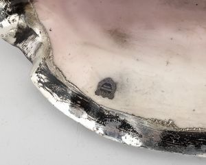 Grande conchiglia rivestita in argento, etichetta a scudo Mario Buccellati, Italia XX-XXI secolo  - Asta Argenti da Collezione | XX secolo - Associazione Nazionale - Case d'Asta italiane