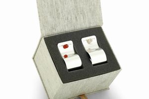 Coppia di porta tovaglioli. Argenteria milanese del XX secolo, argentiere Gabriele Devecchi  - Asta Argenti da Collezione | XX secolo - Associazione Nazionale - Case d'Asta italiane