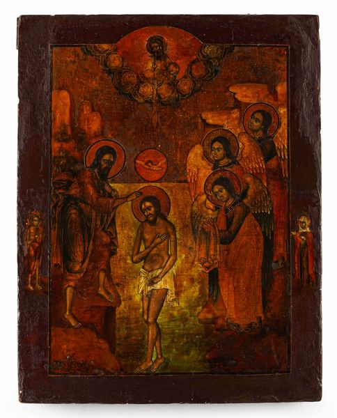 Icona raffigurante Battesimo di Cristo. Russia XVIII-XIX secolo  - Asta Argenti da Collezione | Antichi - Associazione Nazionale - Case d'Asta italiane